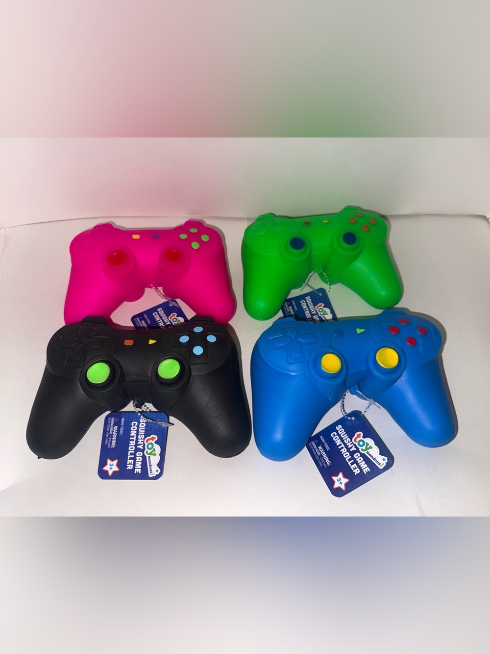 Toy Mendous Squishy Game Controller Bundle Lot Of 4 Brand NewPink, Green,Black,B